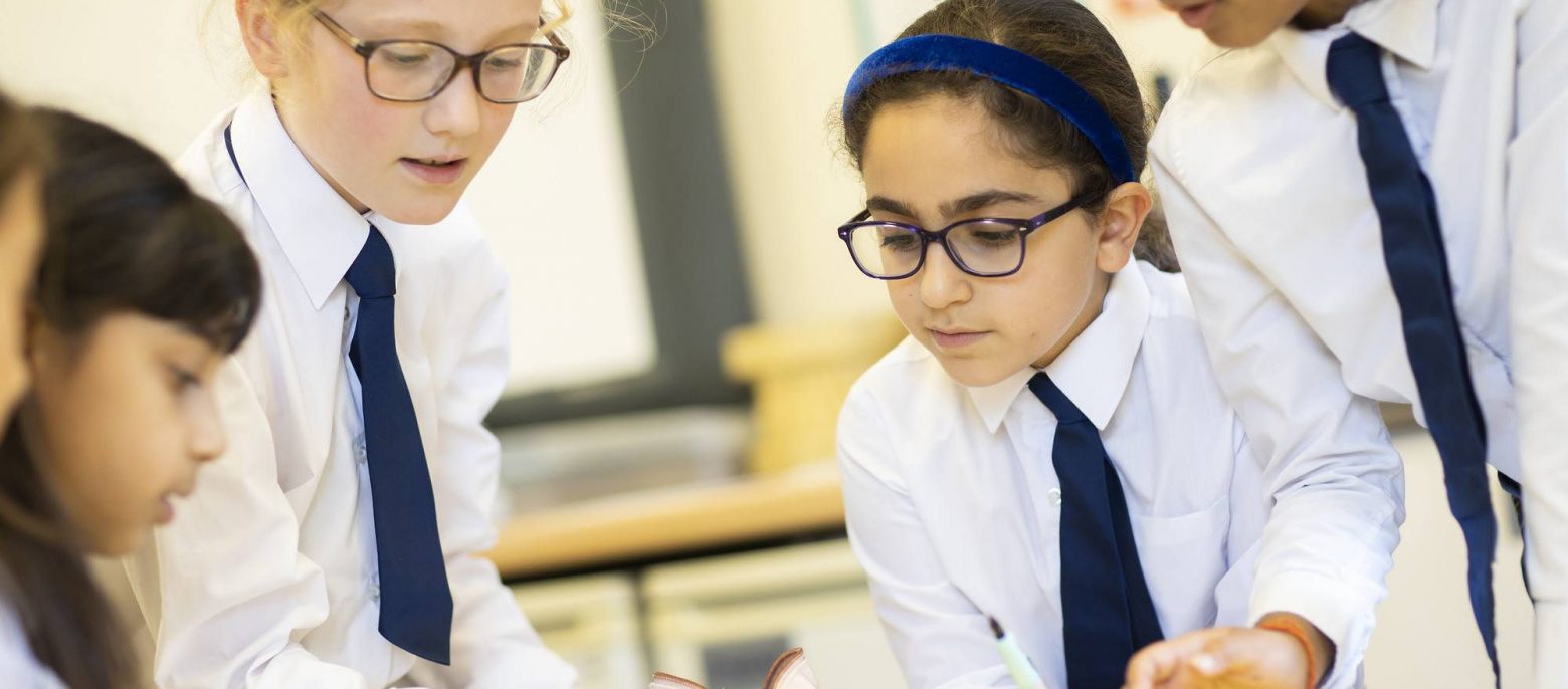 school girls wearing ties