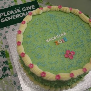 green flowery cake