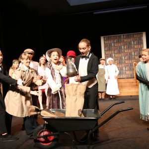 students performing a play