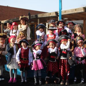 group of children dressed as pirates