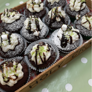 Cup cakes on a tray