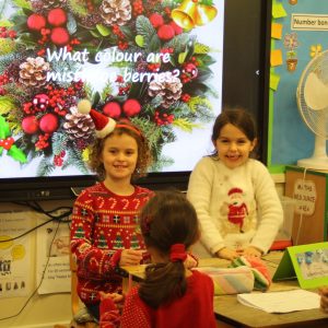 Students in festive clothes