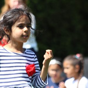 girl in jubilee celebration