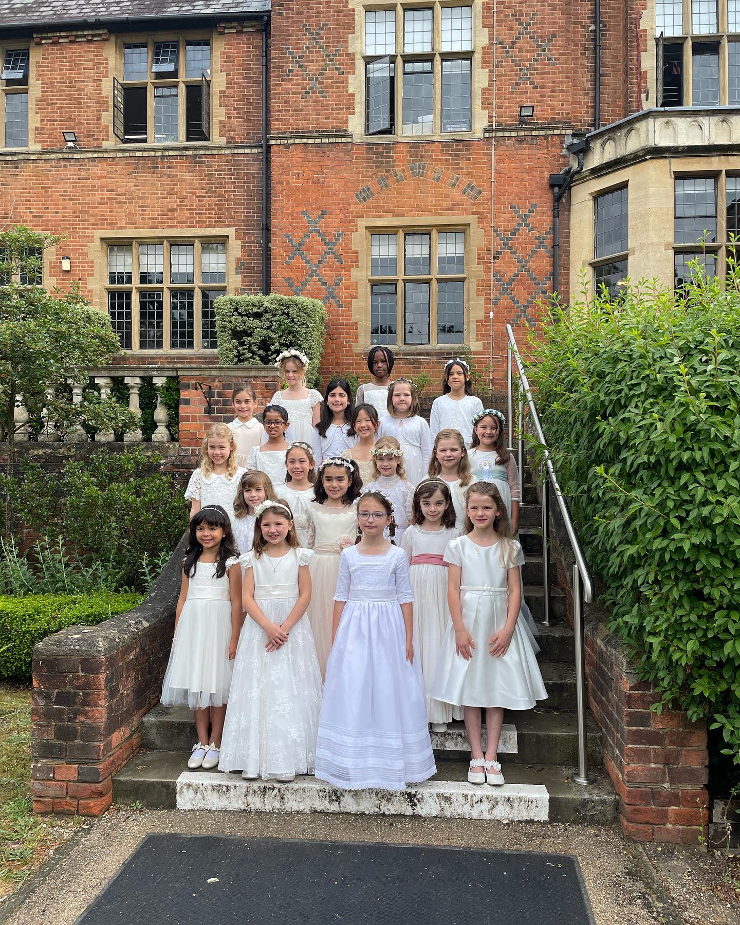 girls wearing white dresses